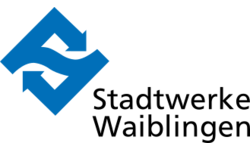 Logo der Stadtwerke Waiblingen mit dem Schriftzug und der Bildmarke